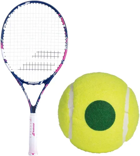 Babolat B'Fly - Raqueta de tenis con pelotas de tenis para jugar y permanecer para niños Bolas de punto verde