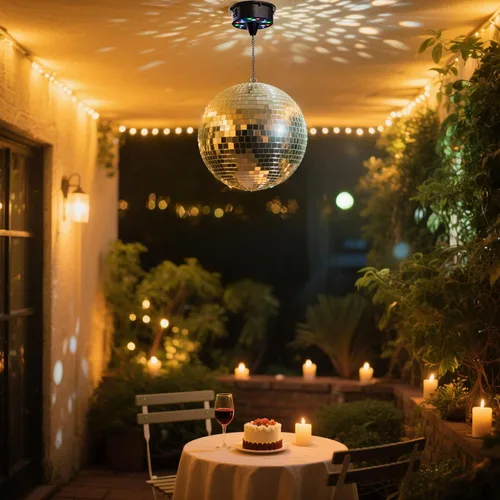 Miniatura 4 de Yescom bola de espejos de 12" para fiestas, DJ, discotecas, decoración, iluminación Plateado