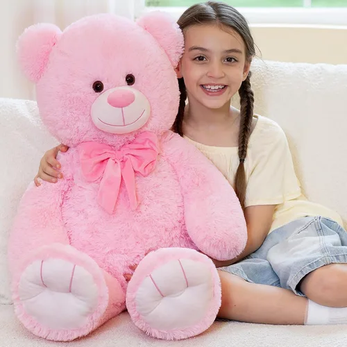 Miniatura 9 de Tezituo Oso de Peluche Gigante de 47 Pulgadas, Suave Animal de Peluche Grande Tamaño Real de 4 Pies, Juguete de Oso de Peluche, Regalo de San Azul