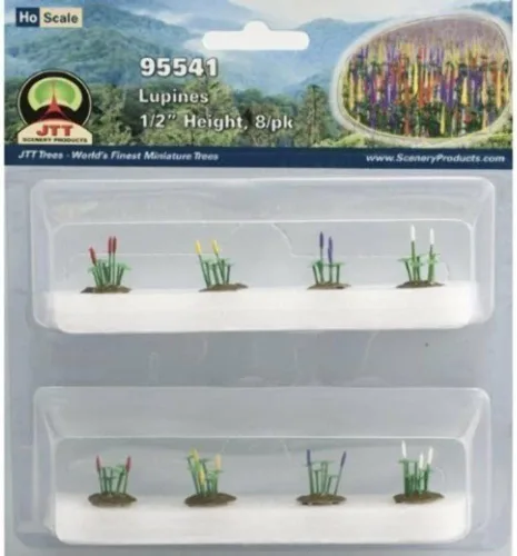 Miniatura 2 de Plantas con flores Lupines Escala HO Hobby Tren Escenarios
