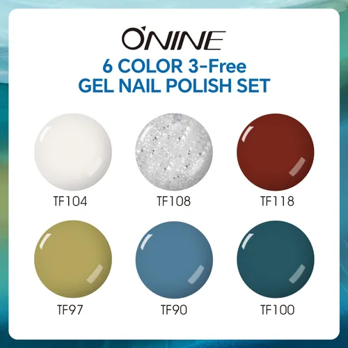 Miniatura 3 de 3Free - Juego de esmaltes de uñas de gel – 0.35 oz colección Nude Blue, sin HEMA, sin TPO y sin dihema, esmalte de gel no tóxico UV LED para pieles