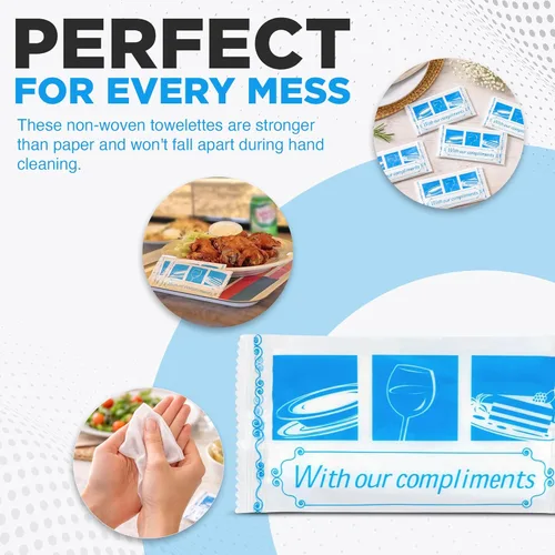 Miniatura 6 de Fresh Towel - Toallas húmedas envueltas individualmente, 1 caja de 100 toallitas de mano envueltas individualmente