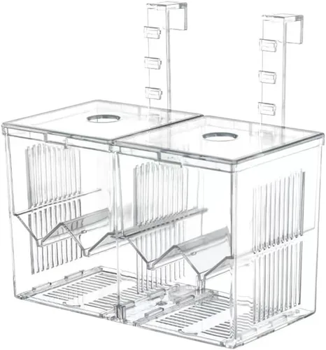 Miniatura 9 de Caja de criador de acuario, caja de criador de acuario de acrílico, cajas de alimentación de incubadora de aislamiento para criadero de peces