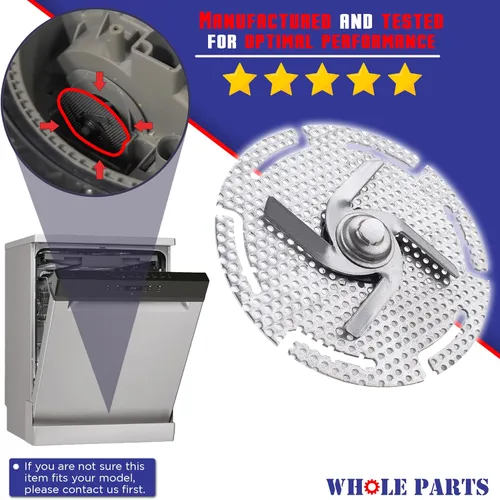 Miniatura 3 de Whole Parts - Cuchilla para picadora de lavavajillas mejorada # W11246682 - Repuesto y compatible con algunos lavavajillas Whirlpool - Reemplaza