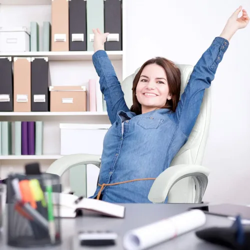 Miniatura 2 de Silla de oficina ergonómica, silla de escritorio barata, silla de computadora con brazos, moderna silla giratoria ejecutiva para dolor de espalda