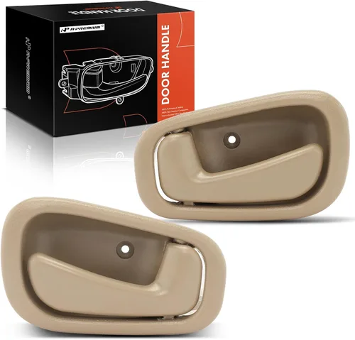 A-Premium Manijas interiores para puertas interiores compatibles con Toyota Corolla y Chevrolet Prizm, 1998 1999 2000 2001 2002, color beige, juego