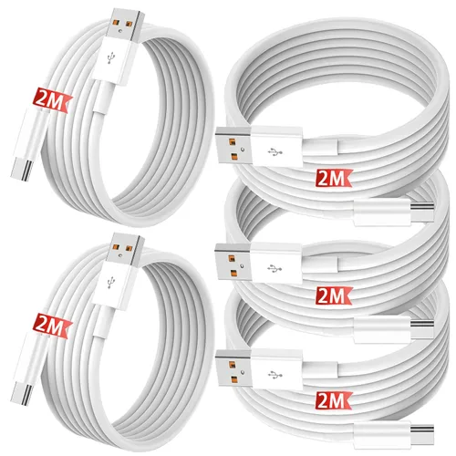 Miniatura 7 de Cable de carga rápida USB A a USB C, paquete de 5 unidades de 5 x 3.3 pies, cable de carga, transmisión de datos, compatible con iPhone 17/16/15