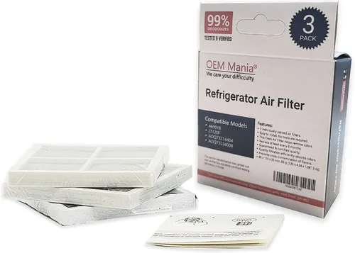 Miniatura 3 de LT120F - Paquete de 3 filtros de aire – Ajuste perfecto / sin polvo de carbono 6 meses de repuesto para refrigerador Fresh Air System – Reemplazo