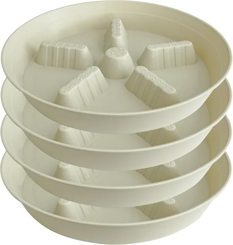 Miniatura 13 de Paquete de 4 platillos para plantas de 8 pulgadas, 10, 12, 14, 17 pulgadas, soporte para plantas de plástico para interiores y exteriores, bandejas