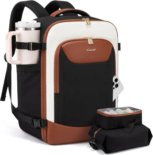Miniatura 27 de LOVEVOOK Mochila de viaje de 40 L para mujeres y hombres, mochila grande de mano para aviones, bolsa de viaje para artículos personales de la TSA