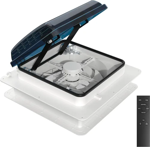 2012 Air Max Ventilador de Ventilación de Techo para Autocaravana de 14", Ventilador de Escape Reversible, Ventilador de Techo de Ventilación de