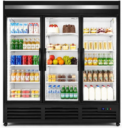Miniatura 18 de Refrigerador comercial de bebidas, refrigerador de 7 pies cúbicos pequeños delgados de una sola puerta de vidrio con estantes ajustables de luz LED