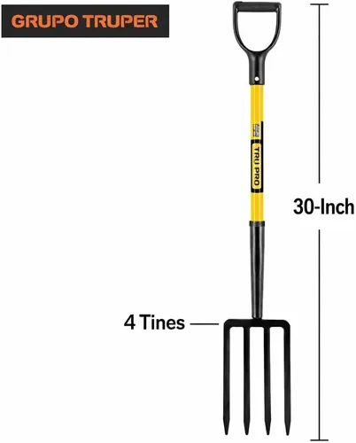 Miniatura 2 de Horquilla para abono Truper Tru Pro 54", de 3 púas, horquilla de 4 púas (Tru Pro - Spading Fork 4-Tine), 30 - pulgadas
