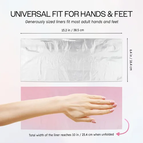 Miniatura 2 de 4000 unidades – Cera de parafina de Pana o revestimientos de baño de plástico para manos o pies, uso profesional o personal, 15 x 10 pulgadas
