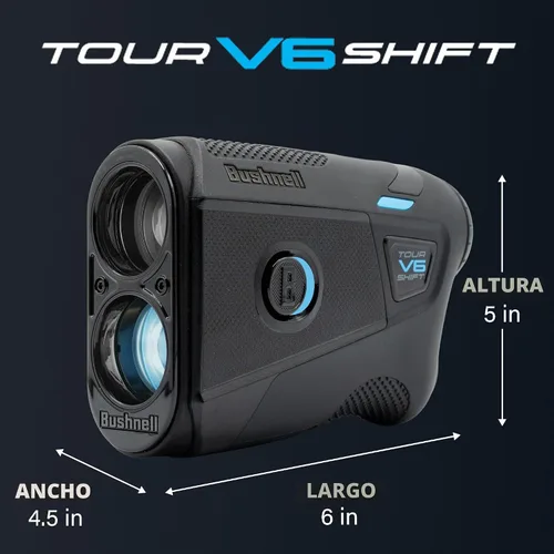 Miniatura 9 de Bushnell Golf Tour V6 Shift Laser Rangefinder with Slope Compensation, 1300-Yard Range, Flag Lock Vibration, Magnetic Cart Mount, 6X Magnification