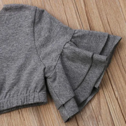 Miniatura 5 de MA&BABY Conjunto de chándal para niños pequeños y niñas con volantes y pantalones