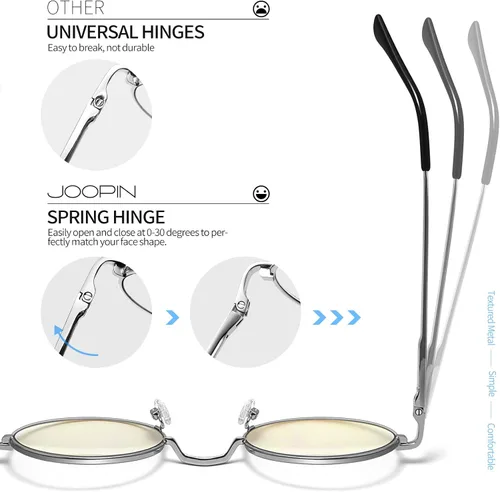 Miniatura 4 de Gafas de sol Joopin polarizadas, estilo Lennon, redondas, gafas de sol estilo hippy redondas para mujer y hombre