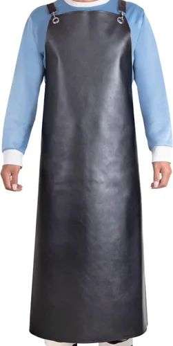 Miniatura 12 de SHEOMERN Delantal de goma impermeable, 43 pulgadas, antidesgarros, de vinilo resistente, ajustable, más grueso, con espalda cruzada, para Negro