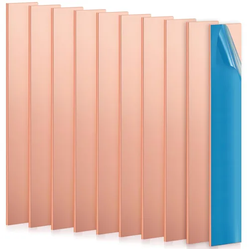 10 tiras de ánodo de cobre puro 99.99%, hoja de placa de cobre de 5.9 x 0.98 x 0.04 pulgadas para kit de galvanoplastia, chapado de joyería y