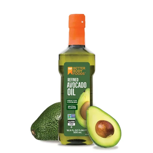 BetterBody Foods Aceite de aguacate refinado, aceite de cocina sin productos transgénicos, kosher, apto para dietas keto y paleo, para freír y