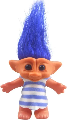 Miniatura 16 de Muñecas vintage Troll cromáticas adorables para colecciones, proyectos escolares, artes y manualidades, recuerdos de fiesta, 7.5 pulgadas de alto