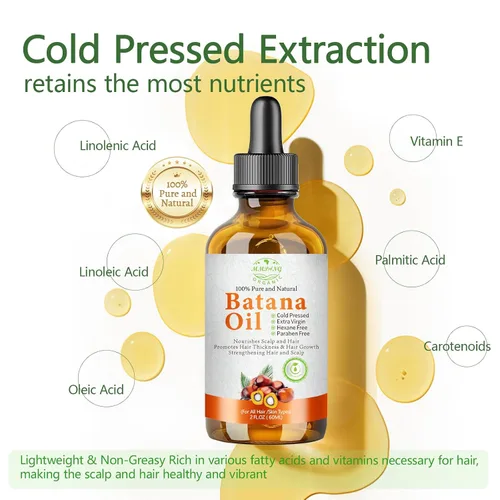 Miniatura 6 de Aceite de batana para el crecimiento del cabello, aceite orgánico crudo para el cabello, aceite natural prensado en frío para botellas de vidrio