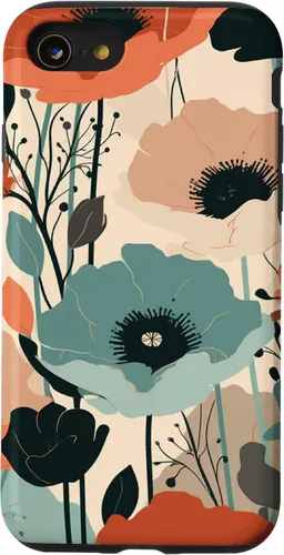 Miniatura 17 de Funda para iPhone 11 Pro Max Minimal Poppy Flower Boho Floral Cute Aesthetic