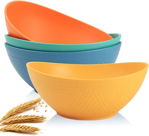 Miniatura 15 de Homienly Tazones para servir de 9.6 pulgadas, platos grandes para servir para fiestas de boda, 60 onzas para ensalada, guarniciones, pasta