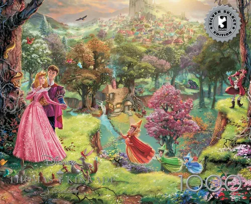 Miniatura 3 de Ceaco - Silver Select - TK Disney - La Bella Durmiente - Rompecabezas de 1000 piezas para adultos - Rompecabezas desafiante perfecto para noches