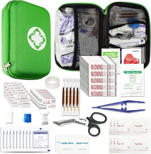 Miniatura 14 de Kit de primeros auxilios para automóvil de 276 piezas, tamaño de viaje, para viajes de negocios, kit compacto de primeros auxilios de emergencia