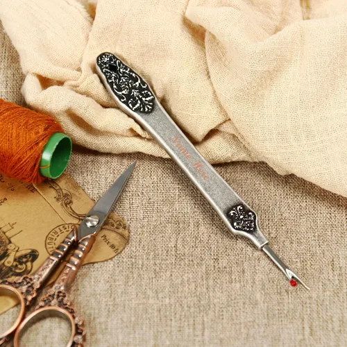 Miniatura 6 de Destripadores de costura con nombre grabado personalizado, removedor de hilo retro, regalo para sastres, artesanos, mamá, abuela, esposa