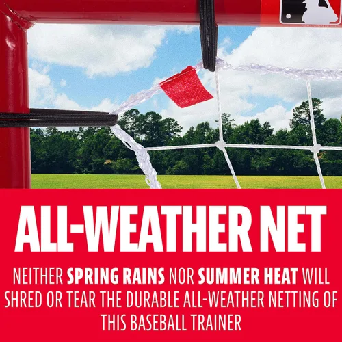 Miniatura 4 de Franklin Sports Rebotadores de Béisbol + Red Pitchback - Entrenador de Retorno de Lanzamiento + Red de Rebote con Objetivo de Lanzamiento Acoplable