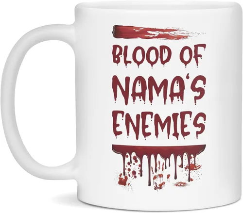Blood of Nama's Enemies, scary coffee mug, gothic, spooky halloween, 11-Ounce White