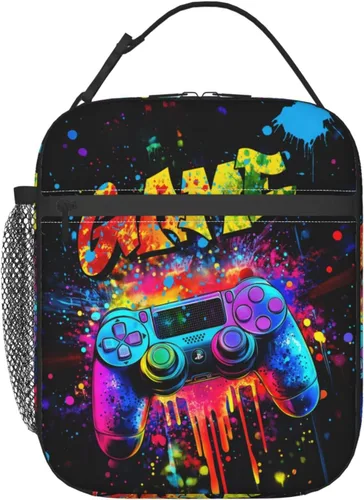Miniatura 8 de Miaoquhe Lonchera de béisbol para hombres, bolsa de béisbol con bandera estadounidense para mujeres, bolsa de almuerzo para niños, bolsa de almuerzo
