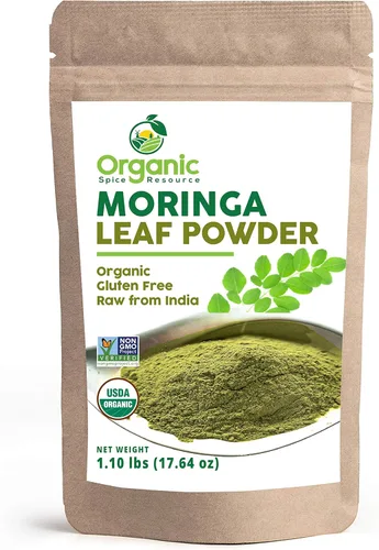 Miniatura 9 de Polvo de Moringa Orgánica - 8 oz (226g) USDA Orgánico, Sin OGM, Kosher, Halal, Polvo de Moringa Oleifera - 100% Crudo y Natural, por SHOPOSR