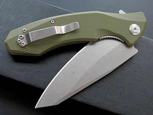 Miniatura 5 de Eafengrow Navajas de bolsillo D2 y mango G10, supervivencia al aire libre y cuchillo de transporte diario con clip (EF228-camuflaje)