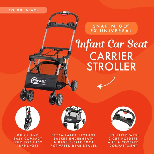 Miniatura 2 de Baby Trend Snap n Go, Asiento infantil para coche universal EX Carrier