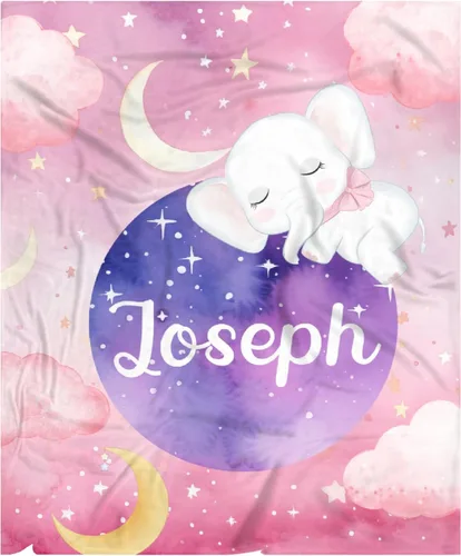 Miniatura 66 de Manta de bebé personalizada para niñas y niños pequeños, recién nacidos, regalos personalizados de vaca floral con nombre y texto, 40 x 30 pulgadas