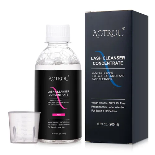 Miniatura 11 de ACTROL Limpiador de pestañas concentrado de 3.4 fl oz Jasmine Professional Lash Shampoo limpiador espumoso sin parabenos ni sulfatos lavado