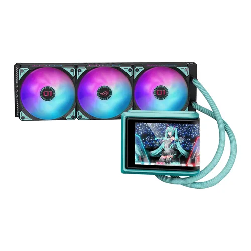 ASUS ROG RYUO IV 360 ARGB Edición Hatsune Miku con pantalla AMOLED curva de 6.67 pulgadas Soporta video a simple vista o información de sistema