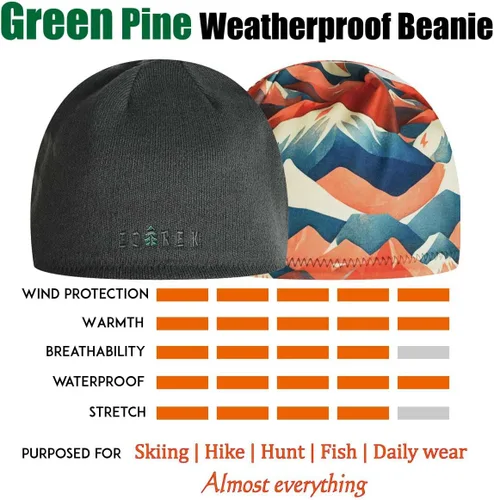 Miniatura 6 de Gorro de invierno resistente a la intemperie Gorro reversible impermeable y resistente al viento Sombrero de calavera para senderismo