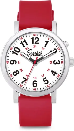 Reloj con iluminación para personal médico Speidel. Reloj de pulsera, correa de silicona, marca de 24 horas, una segunda mano, fácil de leer.