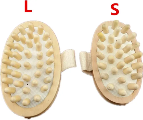 Miniatura 3 de AnHua Masajeadores de madera natural Masajeador de mano de madera Cepillo corporal Reducción de celulitis (2 piezas)