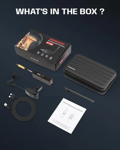 Miniatura 9 de Micrófono de saxofón, sistema de micrófono inalámbrico recargable UHF con transmisor y receptor de rango de 196 pies, micrófono de condensador