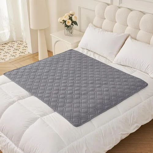 Miniatura 55 de Smiry Funda impermeable para cama de mascota, suave y lavable, para muebles, cama, sofá, reversible, a cuadros (30 x 53 pulgadas, color beige/beige)