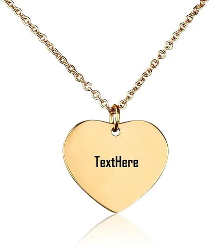 VAPK Collar personalizado con nombre de corazón Collares personalizables para mujer, joyería moderna y delicada que no se deslustra