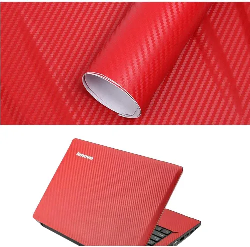 Miniatura 6 de Adhesivo en 3D de fibra de carbono de vinilo para envolver el coche, hoja adhesiva de vinilo para envolver el coche, rojo, 127 x 30 cm 50" x 11.8