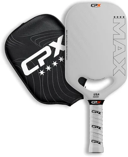 CPX MAX T700 - Raqueta alargada de fibra de carbono cruda, grado profesional Diamante blanco