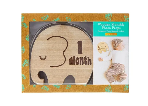 Miniatura 6 de Kate & Milo Accesorios de hito de madera, discos de fotos mensuales para bebés, fotos de recuerdo de recién nacidos, regalo de padres nuevos