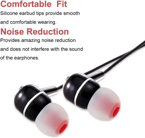 Miniatura 5 de Puntas de repuesto de auriculares de silicona suave para auriculares intrauditivos (agujero interior de auriculares de 0.150 in a 0.165 in), 9 pares